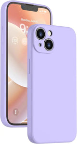 Liquid Silicone Cover Compatible with iPhone 14 Case (6.1 inch) 3 Layer Microfiber Logo Cut Lining Covers Phone Cases Full Body Protective Wireless Charging Shockproof Back Cover (official Blue) Gearstyle