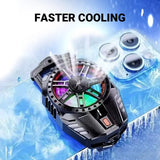Ant ICE20 Magnetic Cell Phone Cooler, RGB Phone Cooling Fan Portable Lightweight Mobile Phone Cooling, Phone Radiator with Temperature Display Magnetic Attraction Plate for Live_Black Gearstyle