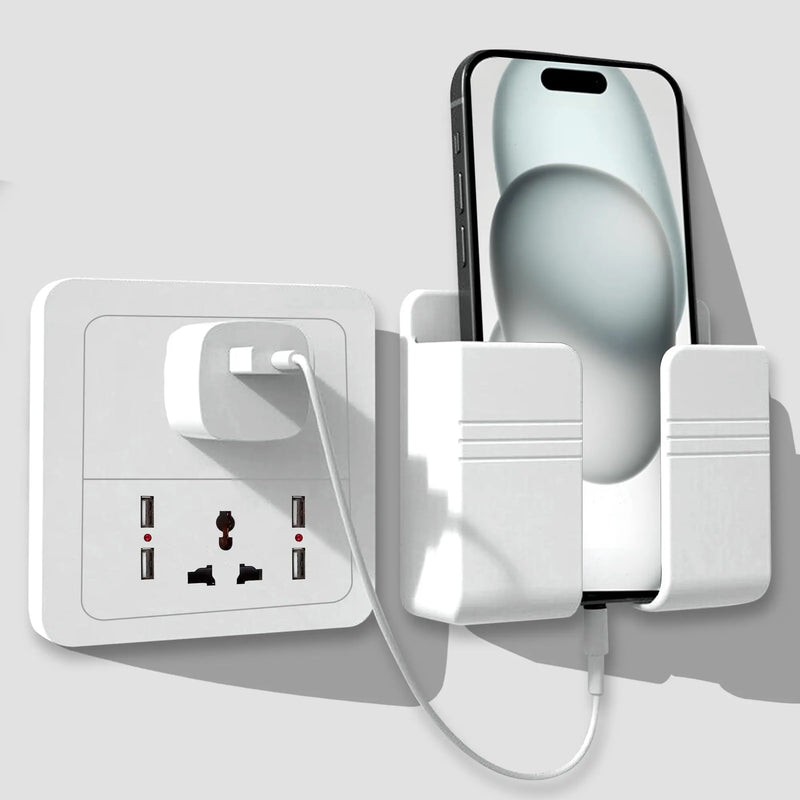 Tensea ABS Mobile Phone Charging Stand,Multi-Functional Storage Holder,Bedside Fixed Rack,Bedroom,Office Accessories,Acrylonitrile Butadiene Styrene,White 01,Portable Electronic Devices,9.9x3x8.6 cm Gearstyle