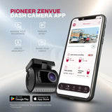 Pioneer Car Dash Camera VREC-H120SC Impressive1296p |2MP camera |Super Compact design|Wide Field of View | Wi-Fi |G-sensor |Emergency Recording| microSD Card support Upto 128GB|Super Capacitor|(Black) Gearstyle
