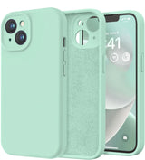 Liquid Silicone Cover Compatible with iPhone 14 Case (6.1 inch) 3 Layer Microfiber Logo Cut Lining Covers Phone Cases Full Body Protective Wireless Charging Shockproof Back Cover (official Blue) Gearstyle