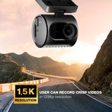 Pioneer Car Dash Camera VREC-H120SC Impressive1296p |2MP camera |Super Compact design|Wide Field of View | Wi-Fi |G-sensor |Emergency Recording| microSD Card support Upto 128GB|Super Capacitor|(Black) Gearstyle
