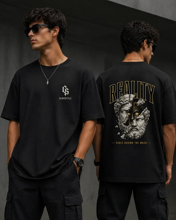 Oversized Reality Graphic T-Shirt – Gothic Streetwear | GearStyle Gearstyle