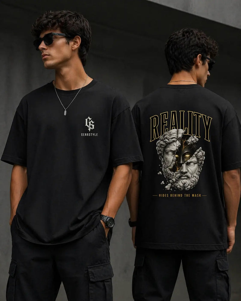 Oversized Reality Graphic T-Shirt – Gothic Streetwear | GearStyle Gearstyle